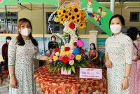 Cụm thi đua số 6 trực thuộc LĐLĐ huyện Tuy Phước tổ chức Hội thi “Cắm hoa nghệ thuật”